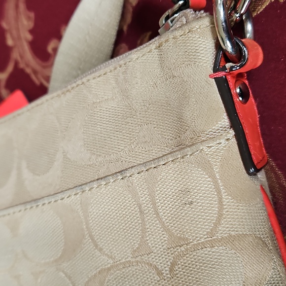 Coach Tan and Coral Crossbody Bag - Picture 12 of 12